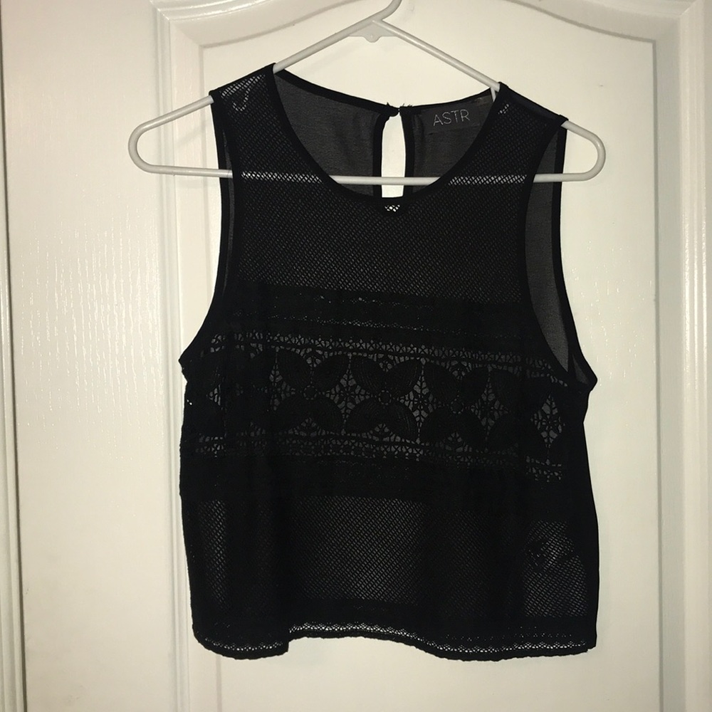 Chiffon sheer crop top
